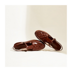 Women's Slingback Woven Loafers - Leather Huarache Flats