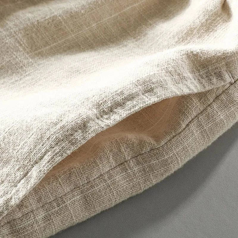 Men's Linen Shorts - Drawstring Summer Beach Shorts