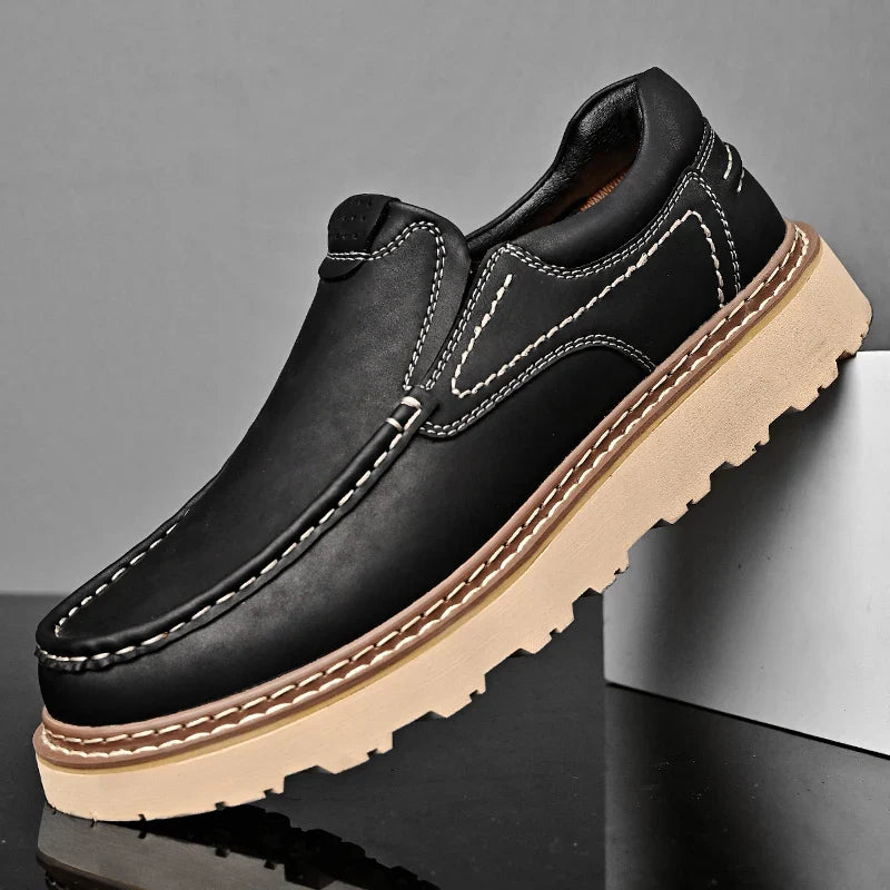 Men's Leather Loafers - Slip On Formal Shoes