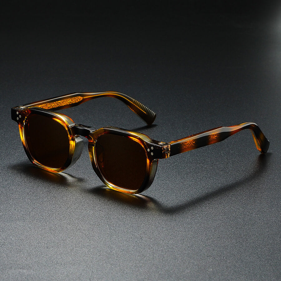 Men's Square Sunglasses - Frosted Frame Two-Tone Shades