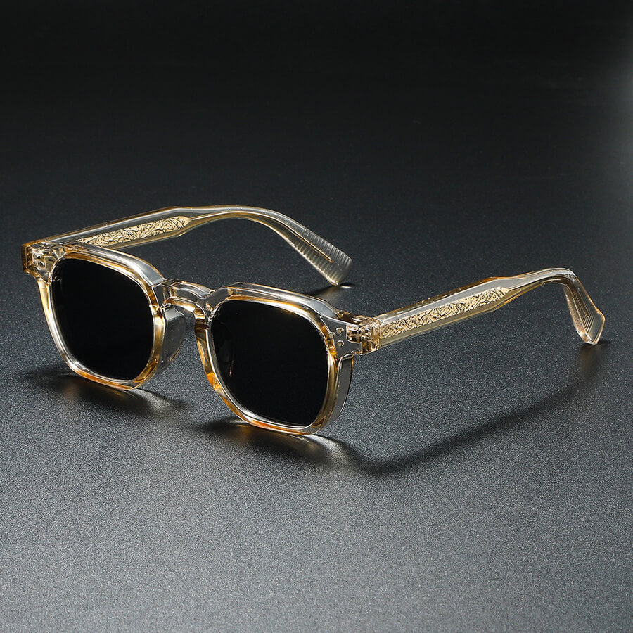 Men's Square Sunglasses - Frosted Frame Two-Tone Shades