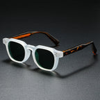Men's Square Sunglasses - Frosted Frame Two-Tone Shades