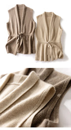 Women's Knit Vest - Sleeveless Cable Pullover