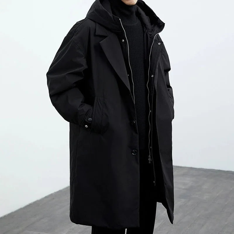 Men's Hooded Parka - Padded Water Resistant Winter Coat