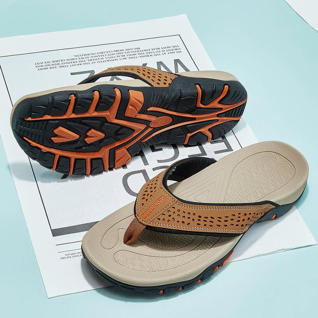 Men's Athletic Flip Flops - Arch Support Sports Sandals