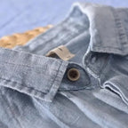 Men's Pure Linen Shirt - Short Sleeve Beach Button Down