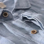Men's Pure Linen Shirt - Short Sleeve Beach Button Down