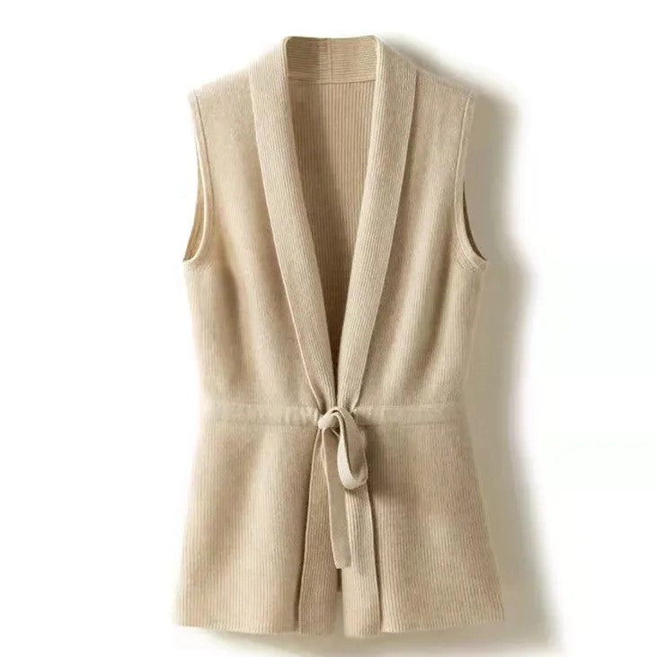 Women's Knit Vest - Sleeveless Cable Pullover