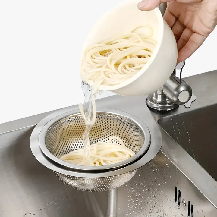 Swan-shaped stainless steel dish drainer