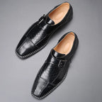 Men's Monk Strap Loafer - Cushioned Buckle Dress Shoe