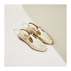 Women's Slingback Woven Loafers - Leather Huarache Flats