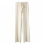 Women's Knit Lounge Set - Sweater and Wide Leg Pants