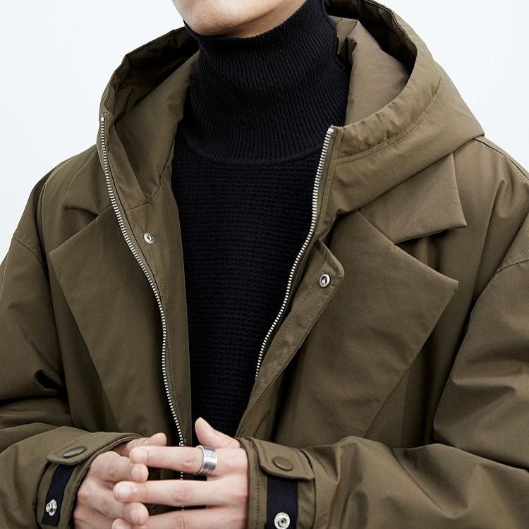 Men's Hooded Parka - Padded Water Resistant Winter Coat