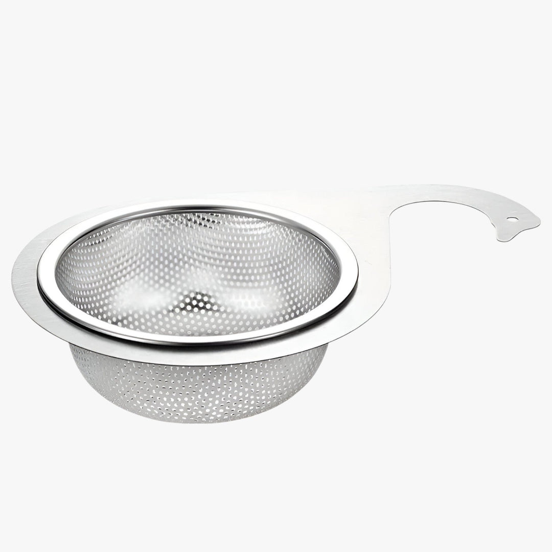Swan-shaped stainless steel dish drainer
