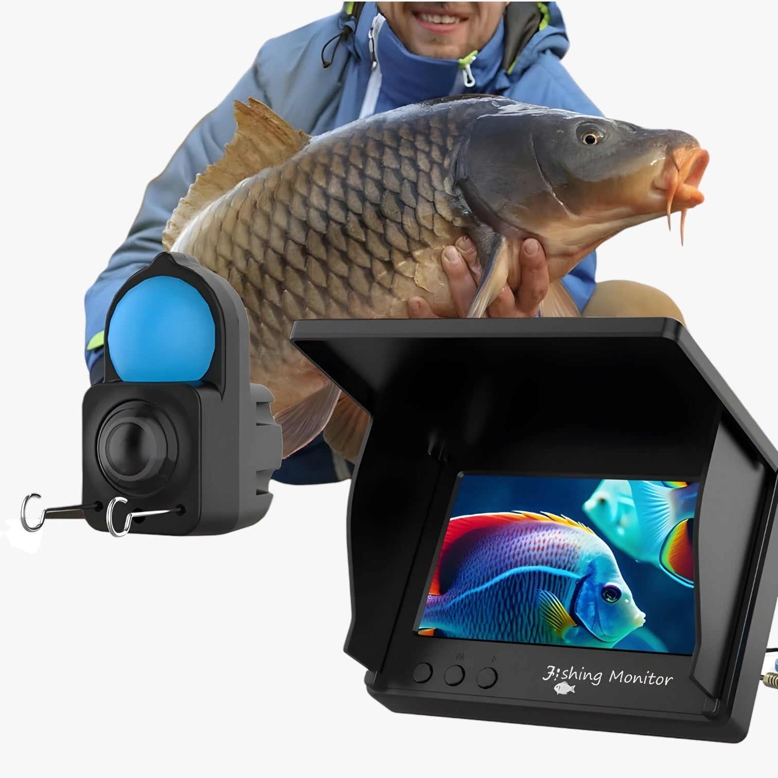 Underwater Fishing Camera with 4.3 Inch LCD Monitor and Night Vision