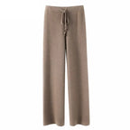 Women's Knit Lounge Set - Sweater and Wide Leg Pants