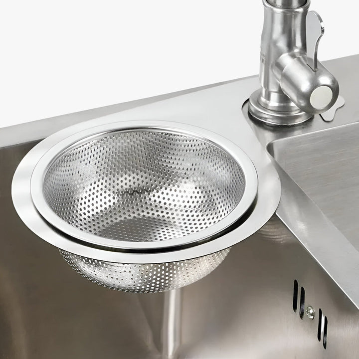 Swan-shaped stainless steel dish drainer