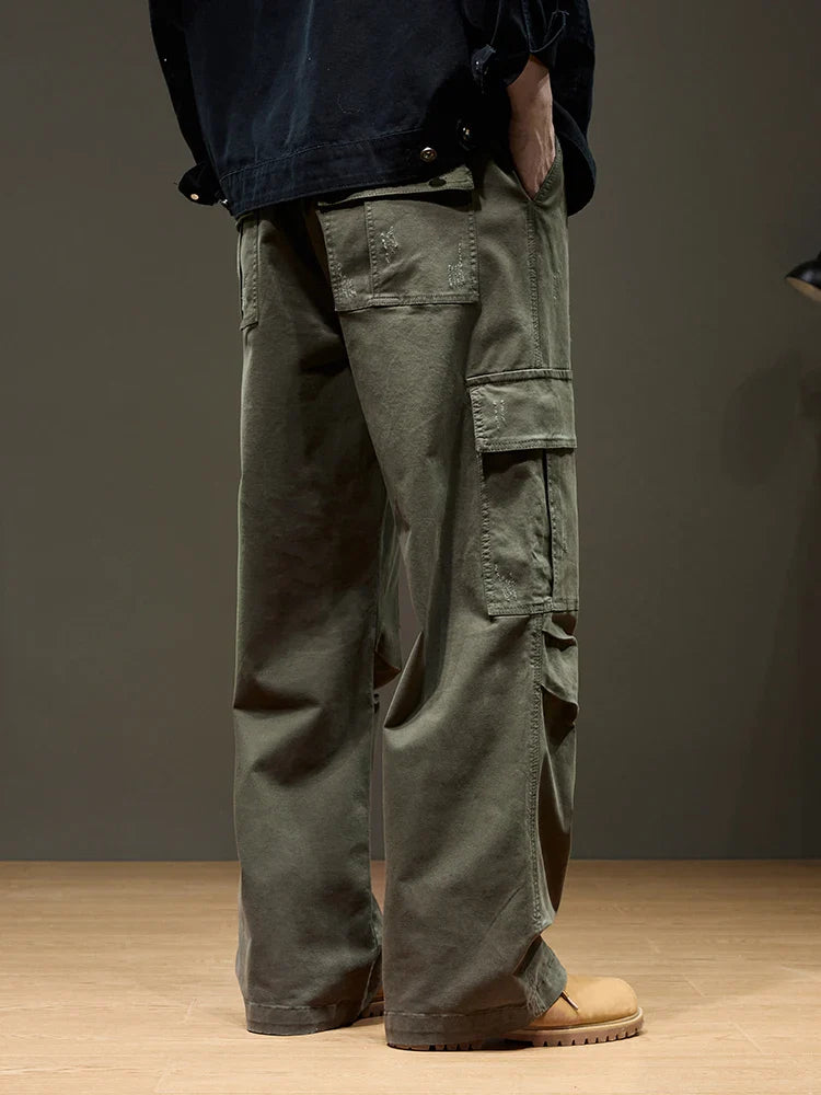 Men's Cargo Pants - Wide Leg Heavyweight Trousers