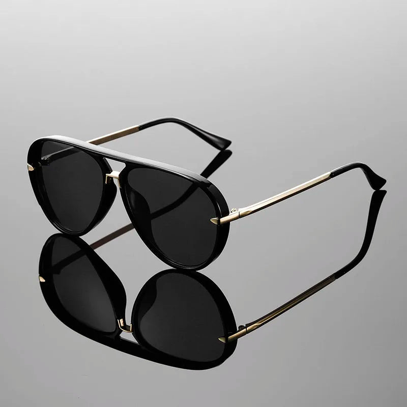 Women's Aviator Sunglasses - Green Tint Teardrop Shades