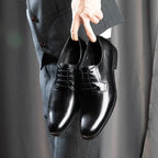 Men's Casual Leather Shoes - Lace Up Derby Walking Shoes
