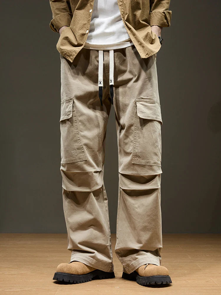Men's Cargo Pants - Wide Leg Heavyweight Trousers