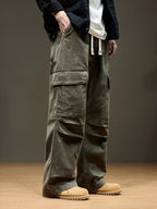 Men's Cargo Pants - Wide Leg Heavyweight Trousers