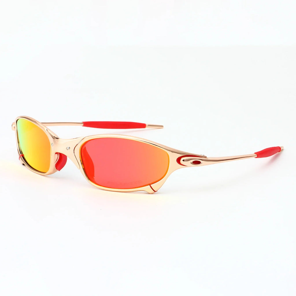 Men's Polarized Sunglasses - Gold Alloy Summer Shades