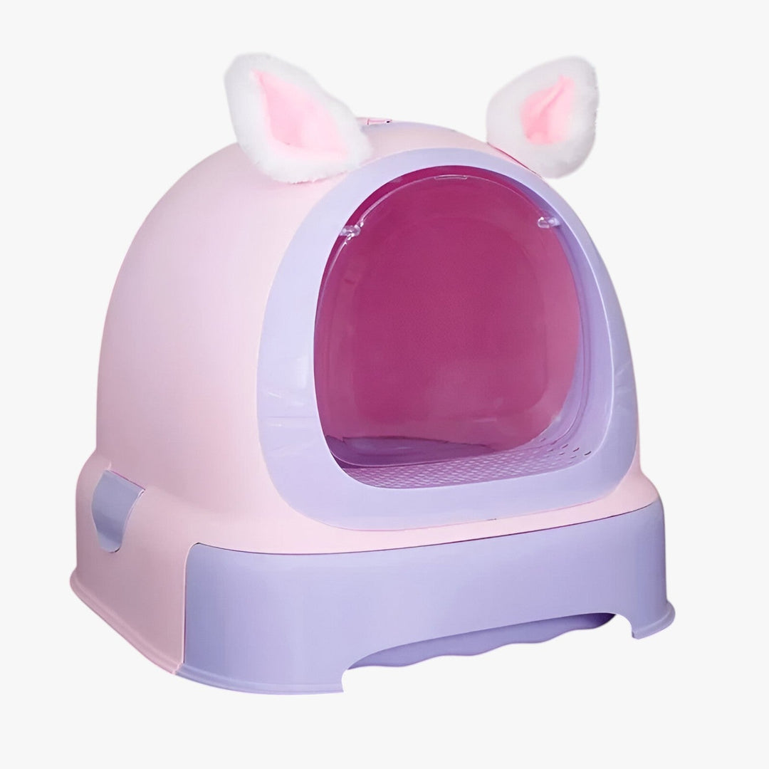 Waterproof Cat Litter Box with Drawer and Odor Control