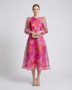 Women's Mesh Dress Stylish Printed Design for Office and Summer Events