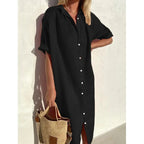 Women's Summer Breeze Shirt Dress | Relaxed Cotton-Linen Comfort