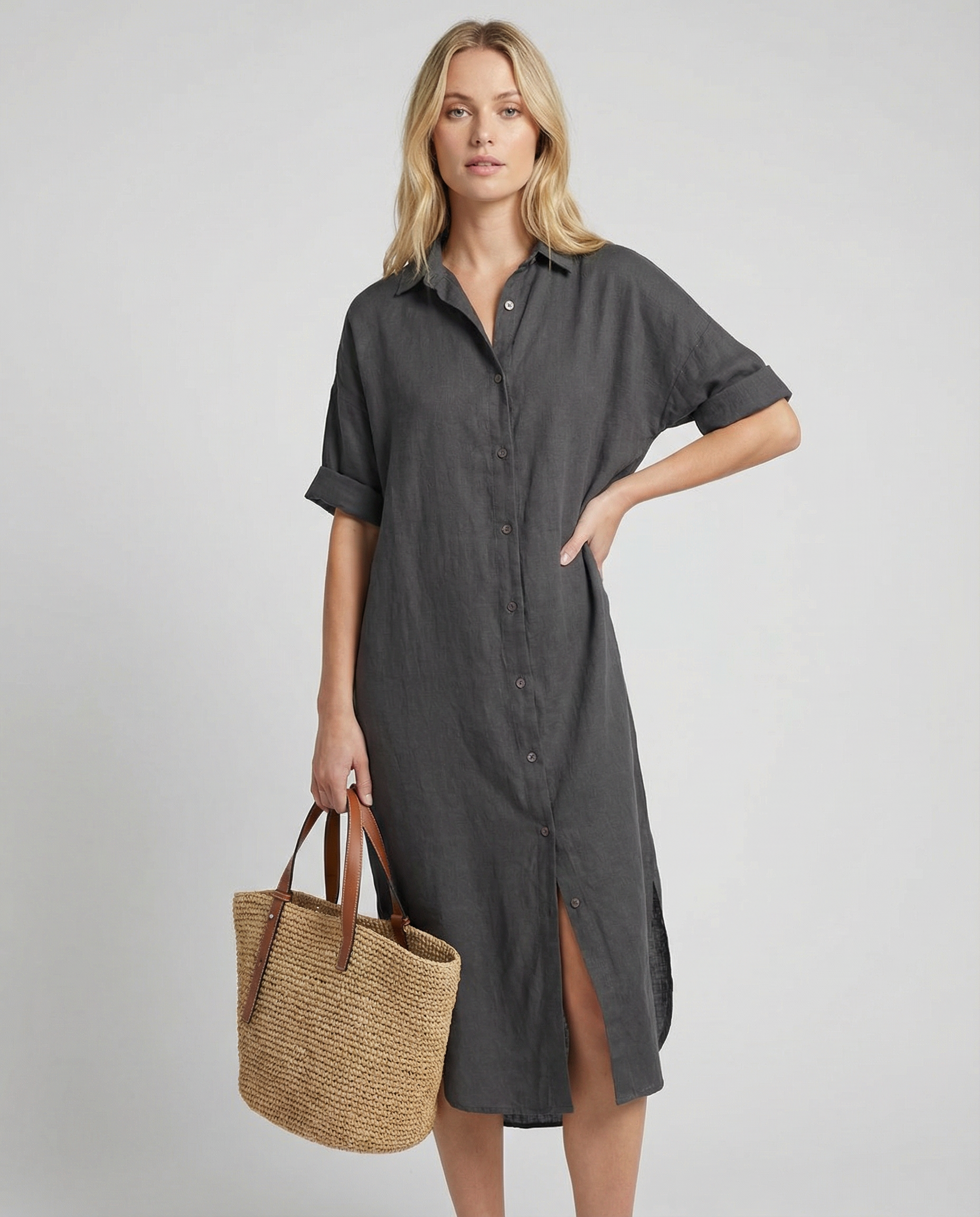 Women's Summer Breeze Shirt Dress | Relaxed Cotton-Linen Comfort