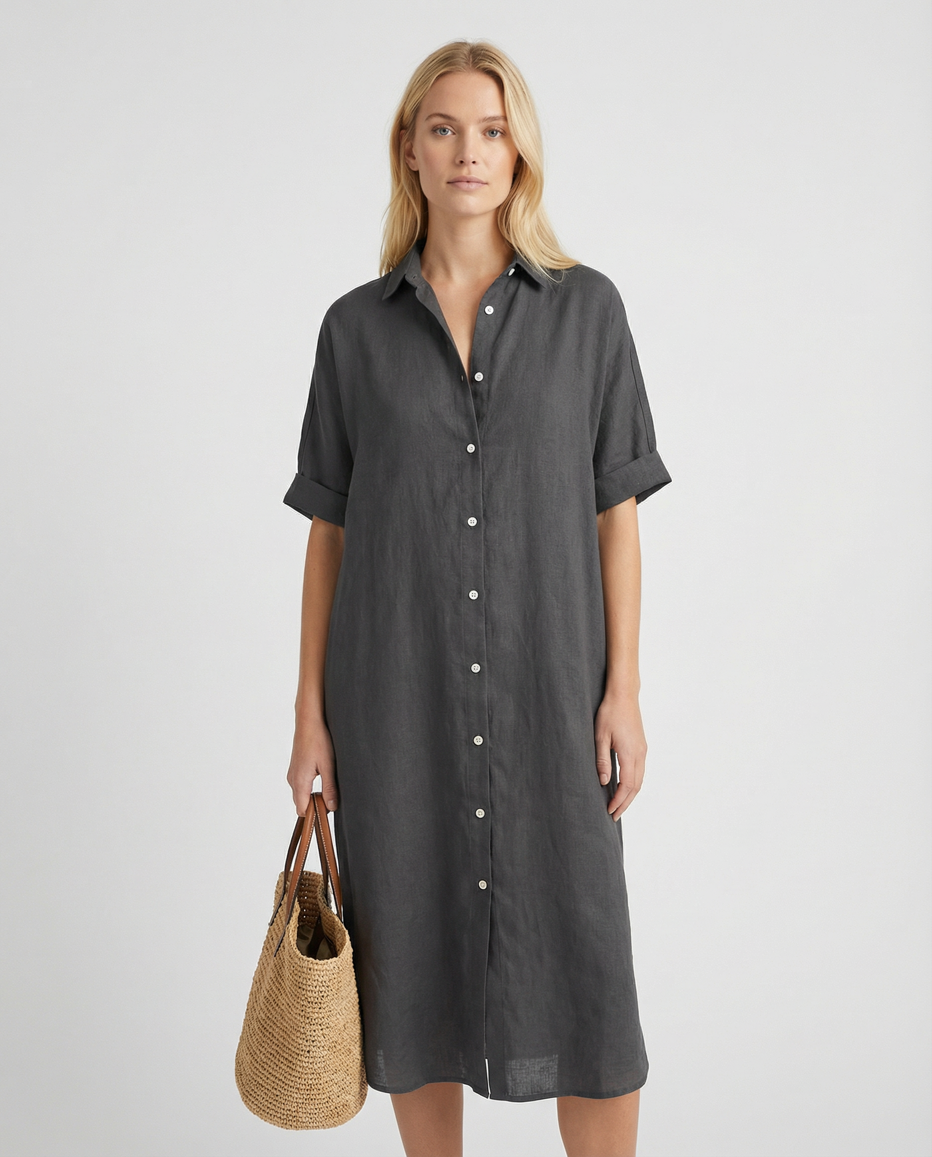Women's Summer Breeze Shirt Dress | Relaxed Cotton-Linen Comfort