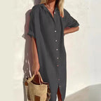 Women's Summer Breeze Shirt Dress | Relaxed Cotton-Linen Comfort