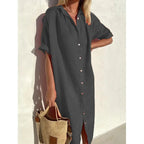 Women's Summer Breeze Shirt Dress | Relaxed Cotton-Linen Comfort