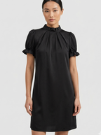 Women's Summer Shirred Mini Dress Playful Bubble Sleeves for Warm-Weather Style