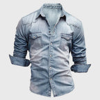 Men's Denim Shirt - Slim Fit Western Shirt