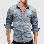 Men's Denim Shirt - Slim Fit Western Shirt