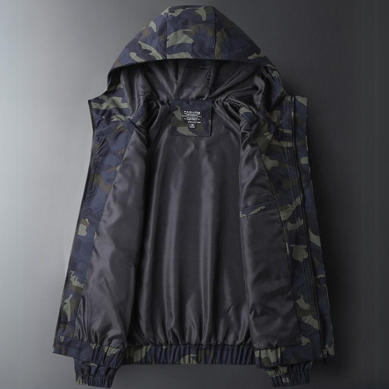 Men's Camo Jacket - Lightweight Windbreaker Shell