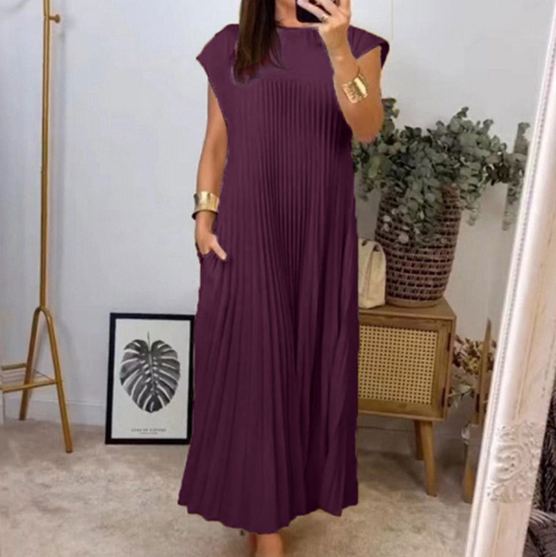 Women's Pleated Maxi Dress