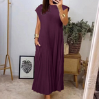 Women's Pleated Maxi Dress