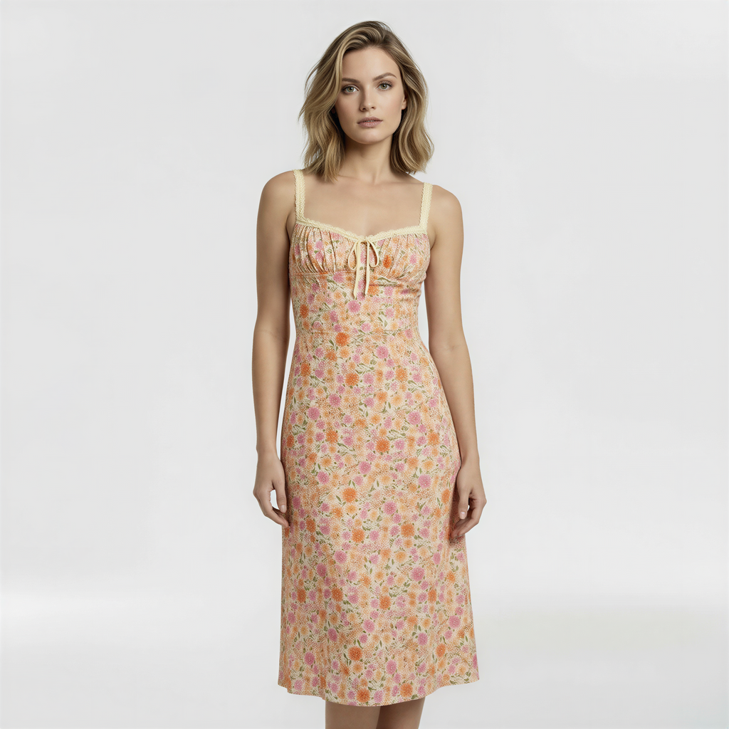 Women's Floral Midi Dress | Sleeveless Lightweight Summer Wear