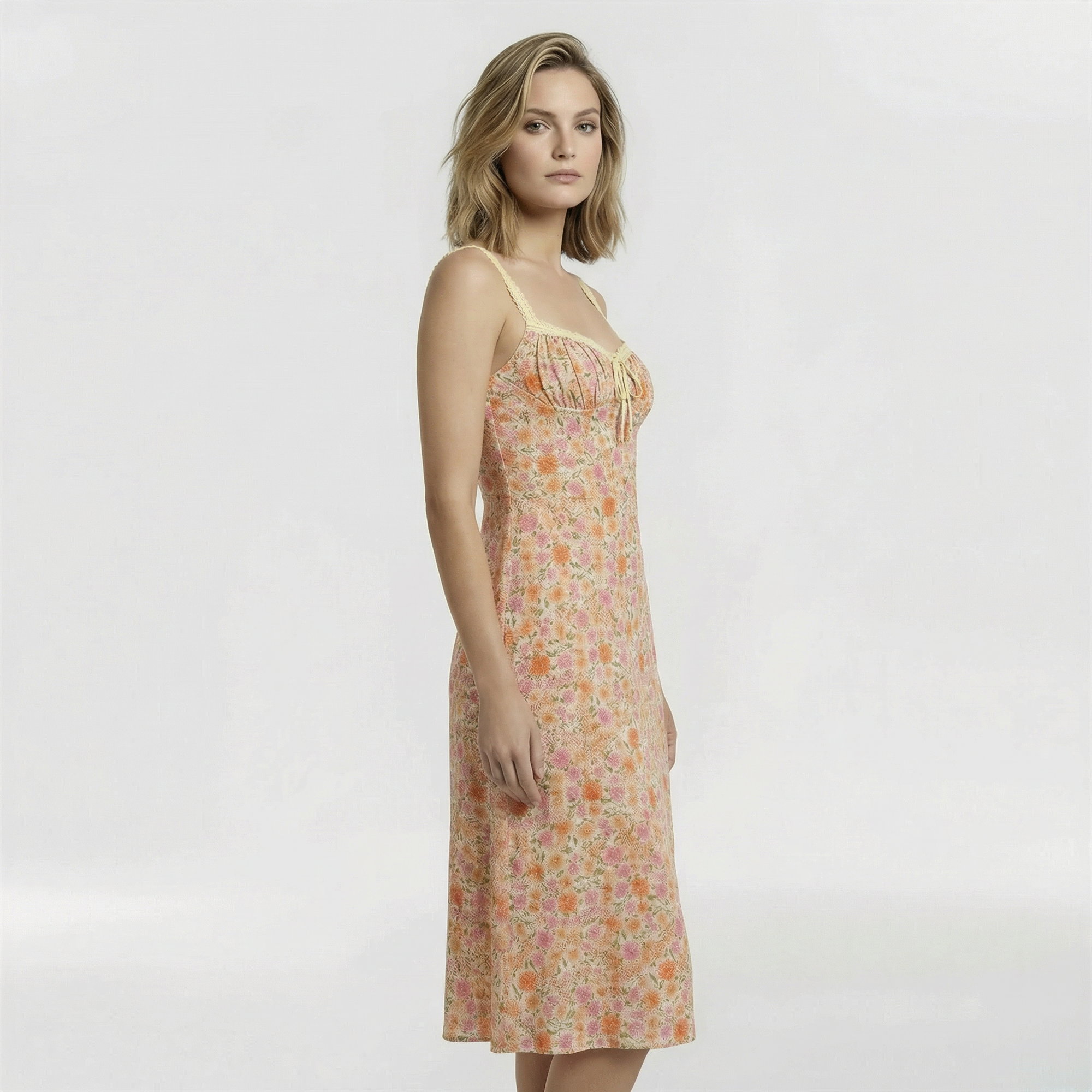 Women's Floral Midi Dress | Sleeveless Lightweight Summer Wear