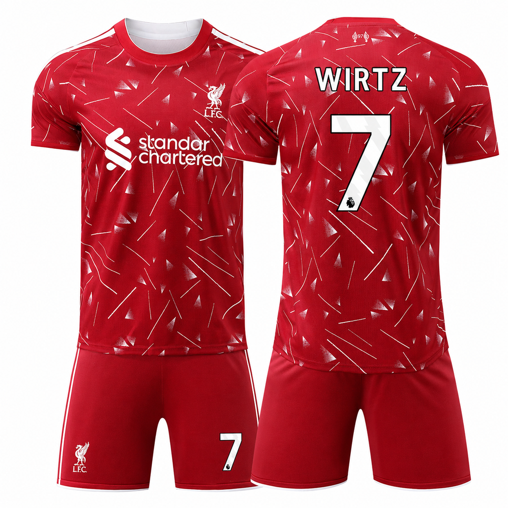 Liverpool 26/27 Home Football Kit – Salah, Wirtz, Szoboszlai