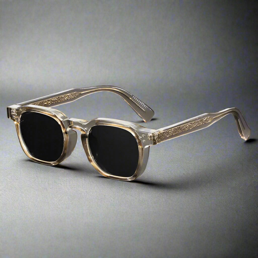 Men's Squared Sunglasses - Sculpted Temple Frames