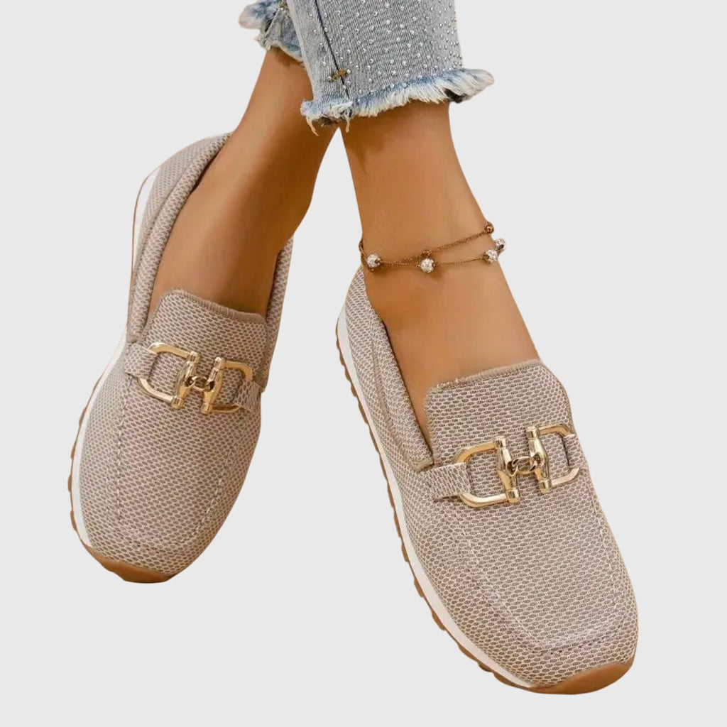 Women's Cushioned Loafers - Soft Leather Flats