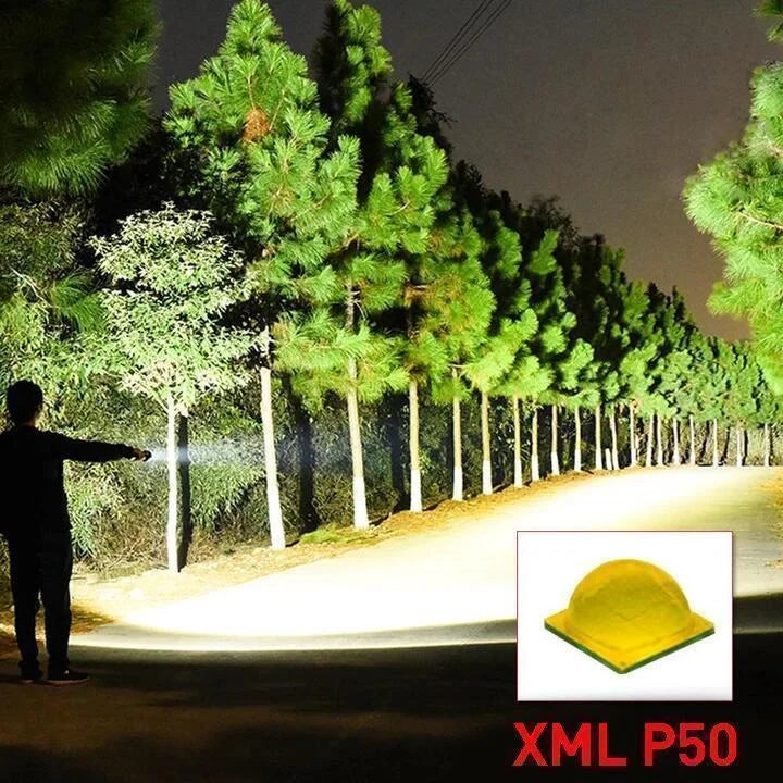 90000 Lumen Flashlight - XHP50 Ultra Bright Torch