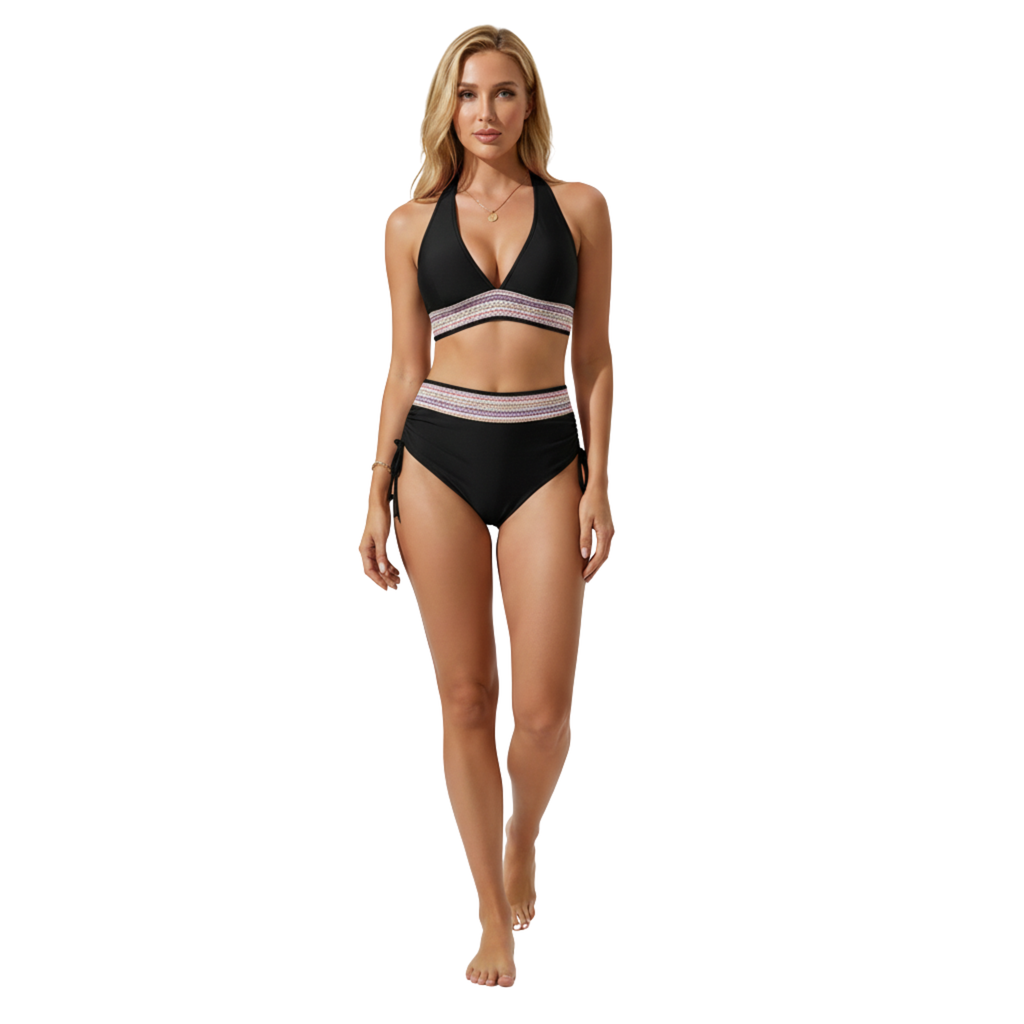 Lara | Women's High Waist Bikini Set with Push-Up Top