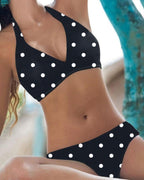 Addie | Women's High Waist Bikini Set with Halter Top