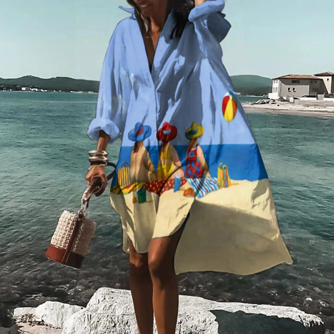 Alicia | Women's Casual Button-Down Shirt Dress