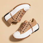Women's Platform Sneakers - Chunky Sole Canvas Trainers